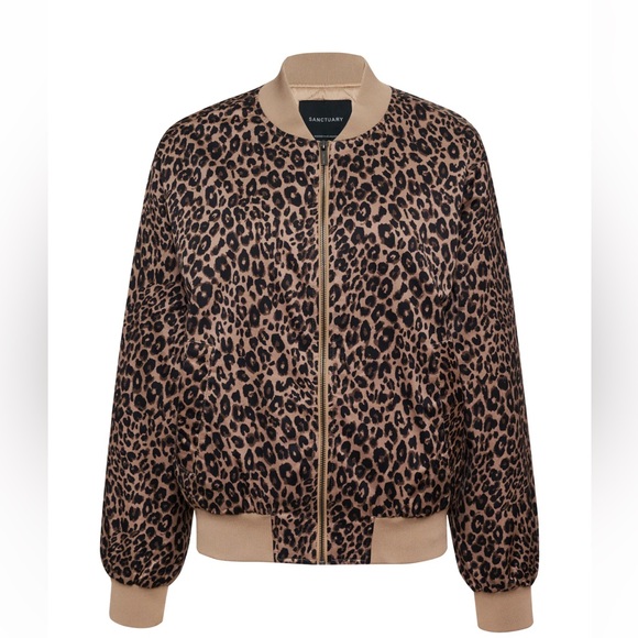 NWT Sanctuary Monroe Sateen Long Sleeve Bomber Jacket (size large) - Picture 5 of 11